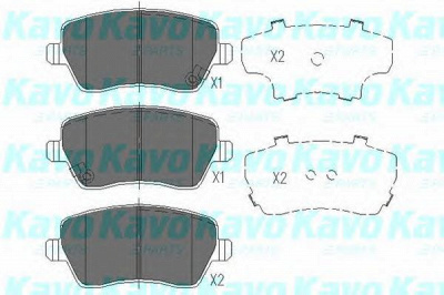KAVO PARTS kbp8522 -  Комплект тормозных колодок, дисковый тормоз